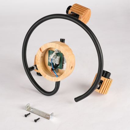 Brilagi - Spotleuchte HYGGE 3xE14/15W/230V Kautschukholz/rauchfarben