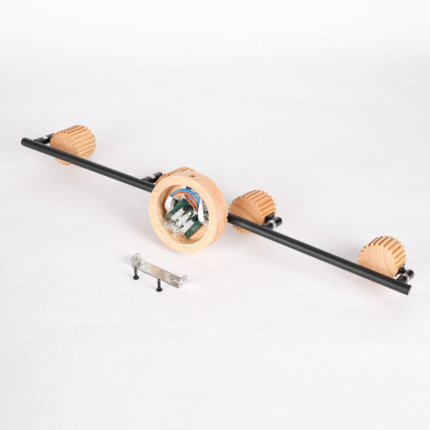 Brilagi - Spotleuchte HYGGE 4xE14/15W/230V Holz/rauchfarben