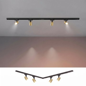 BRILAGI - Spotleuchte im Schienensystem HUSKY 4xGU10/10W/230V 150 cm schwarz/gold