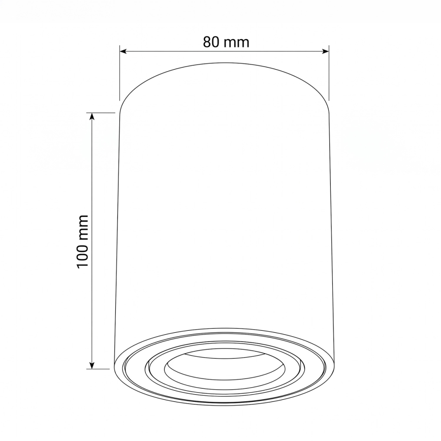 BRILAGI - Spotleuchte MIA 1xGU10/30W/230V 100x80 mm dunkelgrün