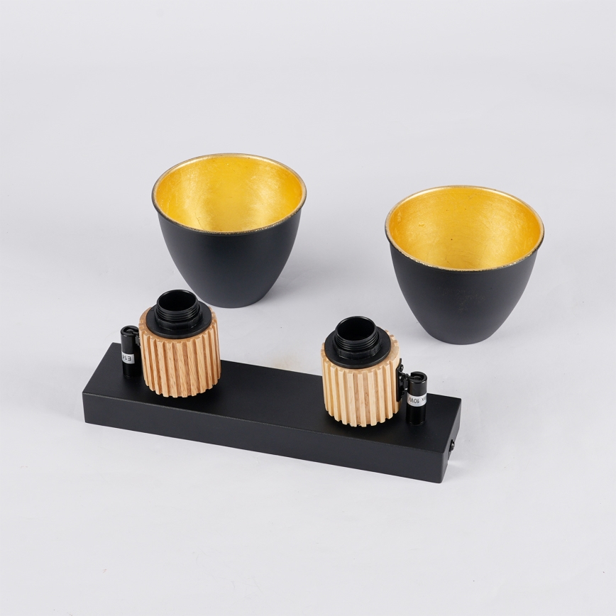 Brilagi - Spotleuchte ODENSE 2xE14/10W/230V Holz/schwarz