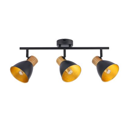 Brilagi - Spotleuchte ODENSE 3xE14/10W/230V Holz/Schwarz