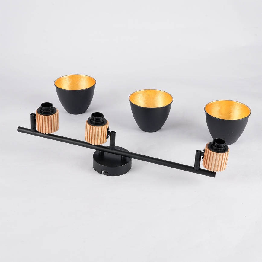 Brilagi - Spotleuchte ODENSE 3xE14/10W/230V Holz/Schwarz