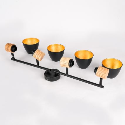 Brilagi - Spotleuchte ODENSE 4xE14/10W/230V Holz/Schwarz