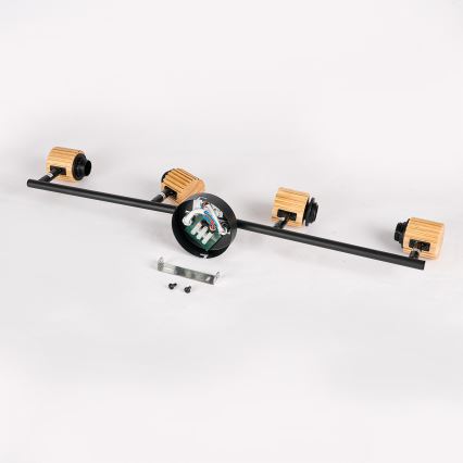 Brilagi - Spotleuchte ODENSE 4xE14/10W/230V Holz/Schwarz