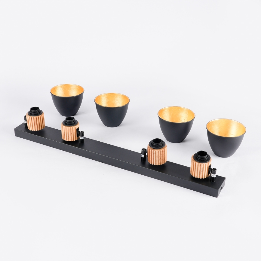 Brilagi - Spotleuchte ODENSE 4xE14/10W/230V Holz/Schwarz