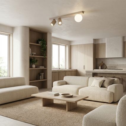 Brilagi - Spotleuchte SELE BALL 2xGU10/30W/230V + 1xG9/10W beige