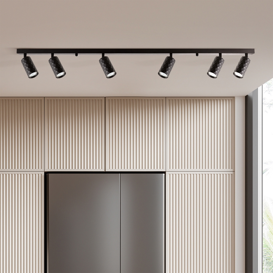 Brilagi - Spotleuchte SELE DIAMANT 6xGU10/30W/230V schwarz