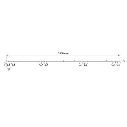 BRILAGI - Spotleuchte SELE LONG 8xGU10/30W/230V beige