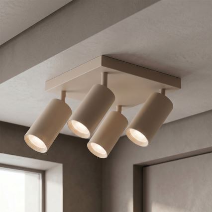 BRILAGI - Spotleuchte SELE SQUARE 4xGU10/30W/230V beige