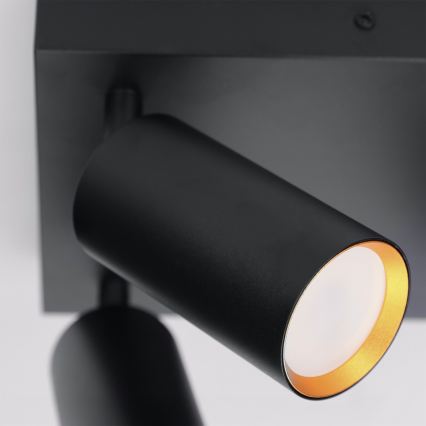 Brilagi - Spotleuchte SELE SQUARE 4xGU10/30W/230V schwarz/gold