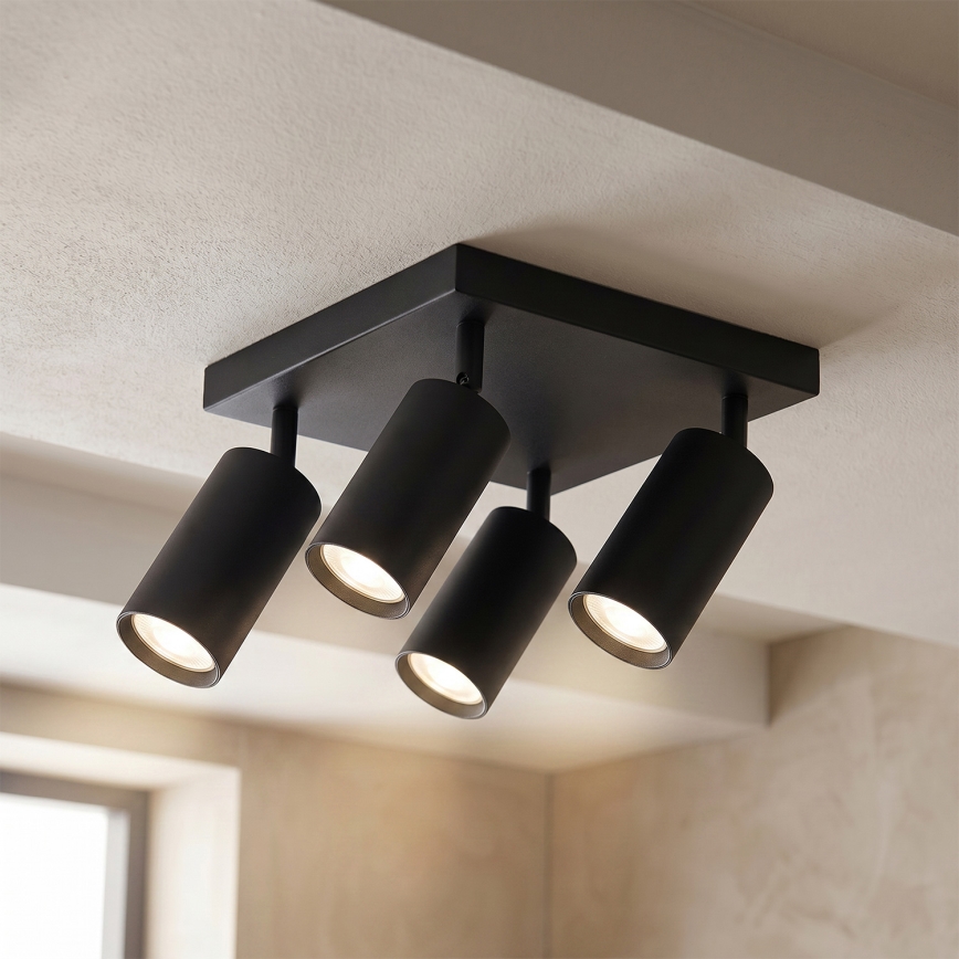 BRILAGI - Spotleuchte SELE SQUARE 4xGU10/30W/230V schwarz
