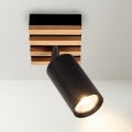 Brilagi - Spotleuchte SELE WOOD 1xGU10/30W/230V schwarz/Holz