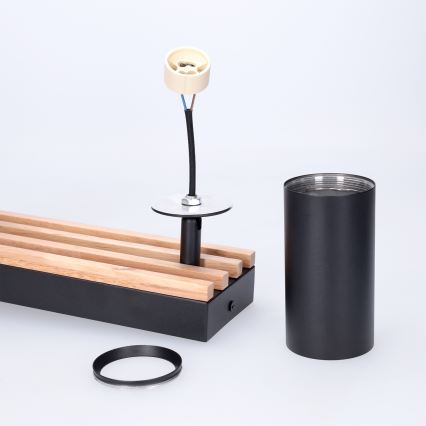 Brilagi - Spotleuchte SELE WOOD 2xGU10/30W/230V schwarz/holz