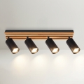 Brilagi - Spotleuchte SELE WOOD 4xGU10/30W/230V schwarz/Holz