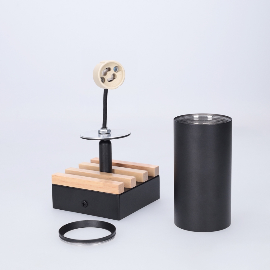 Brilagi - Spotleuchte SELE WOOD ACOUSTIC 1xGU10/30W/230V schwarz/Holz