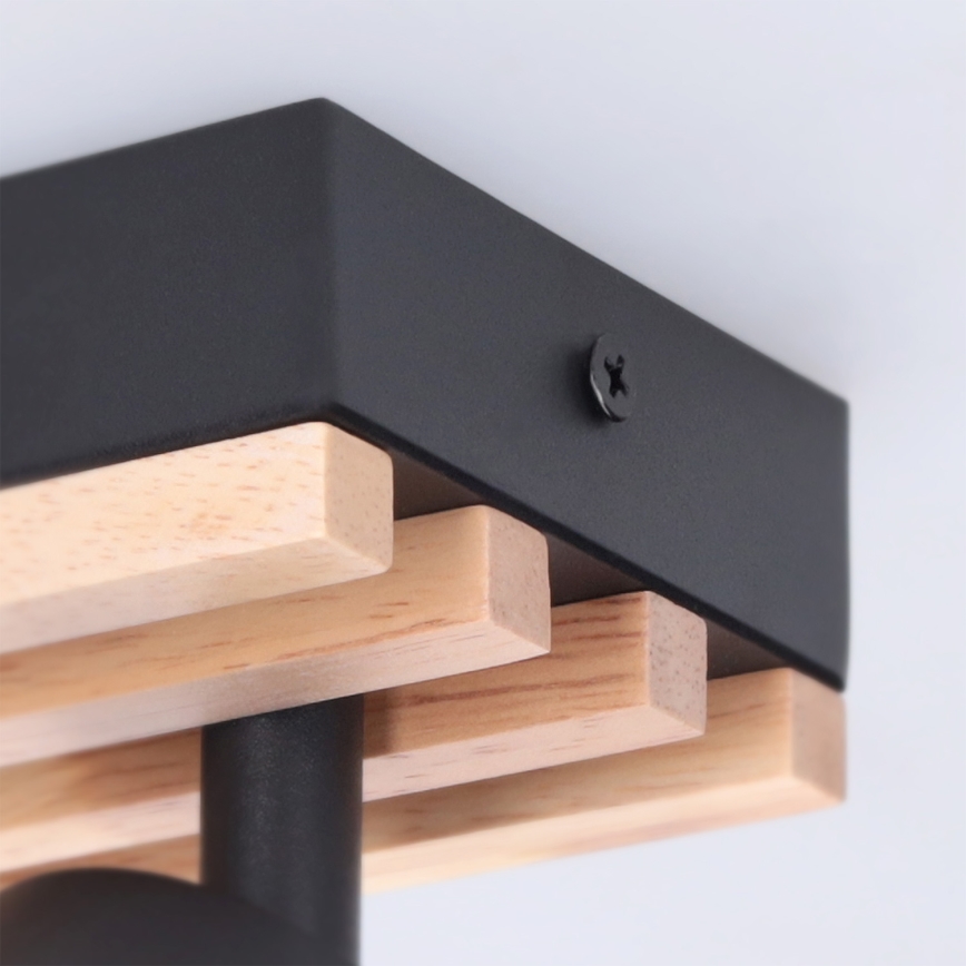 Brilagi - Spotleuchte SELE WOOD ACOUSTIC 2xGU10/30W/230V schwarz/holz