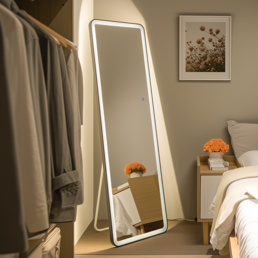 Brilagi - Standspiegel ELEGANZA LED/42W/230V 160x50 cm IP44 CRI 90 dimmbar + CCT