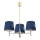 Brilagi - Stangen-Pendelleuchte MONTE 3xE27/15W/230V blau/gold