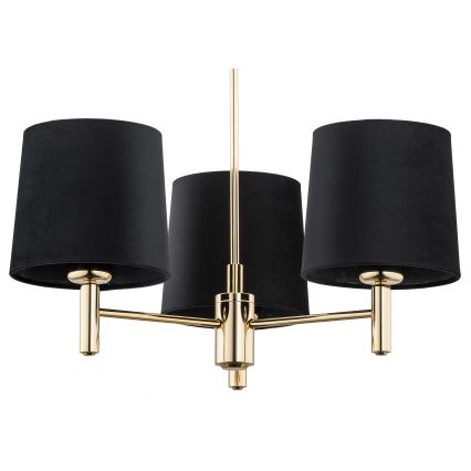 Brilagi - Stangen-Pendelleuchte MONTE 3xE27/15W/230V schwarz/gold