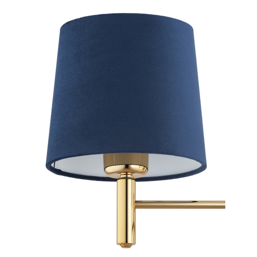 BRILAGI - Stangen-Pendelleuchte MONTE 3xE27/60W/230V blau/gold