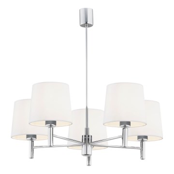 Brilagi - Stangen-Pendelleuchte MONTE 5xE27/15W/230V creme/hochglanzchrom