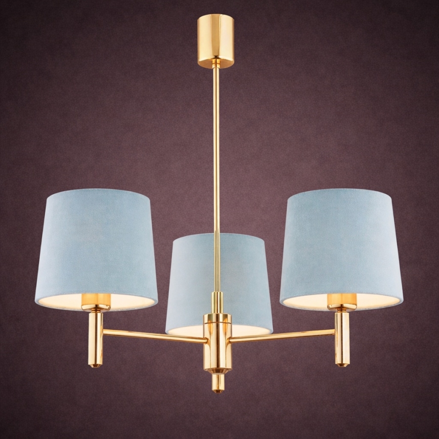 Brilagi - Stangenleuchte MONTE 3xE27/15W/230V blau/gold