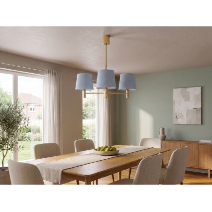 BRILAGI - Stangenleuchte MONTE 3xE27/60W/230V blau/gold