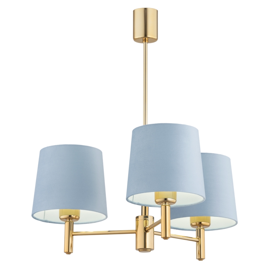 BRILAGI - Stangenleuchte MONTE 3xE27/60W/230V blau/gold