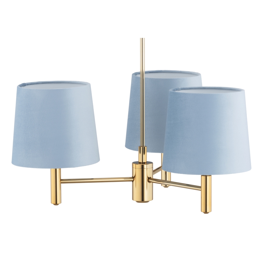 BRILAGI - Stangenleuchte MONTE 3xE27/60W/230V blau/gold