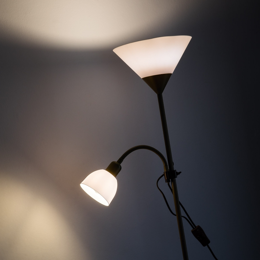 Brilagi - Stehlampe ARIANA 1xE27/100W/230V + 1xE14/25W goldfarben