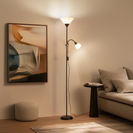 BRILAGI - Stehlampe ARIANA 1xE27/100W/230V + 1xE14/25W schwarz
