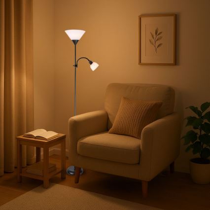 Brilagi - Stehlampe ARIANA 1xE27/100W/230V + 1xE14/25W schwarz