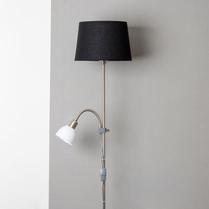 Brilagi - Stehlampe CERIA 1xE27/100W/230V + 1xE14/25W mattchrom/schwarz