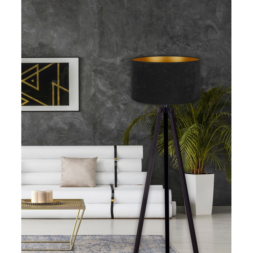 Brilagi - Stehlampe VELVET 1xE27/60W/230V schwarz/wenge