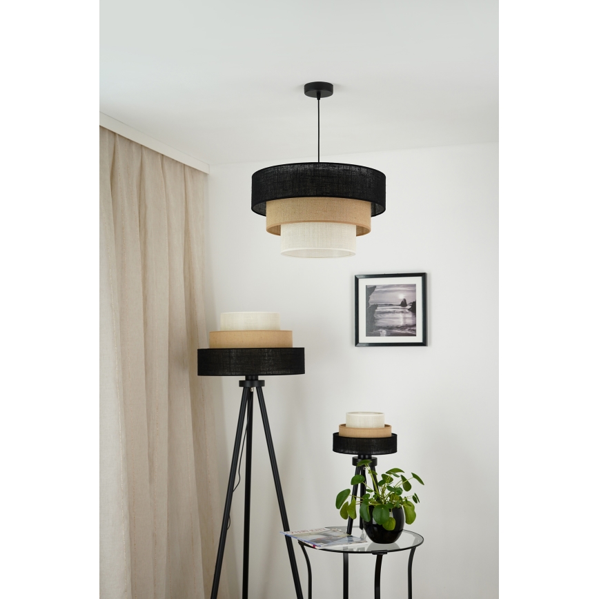 Brilagi - Stehleuchte ASPEN LUNETA 1xE27/15W/230V schwarz/beige/cremefarben