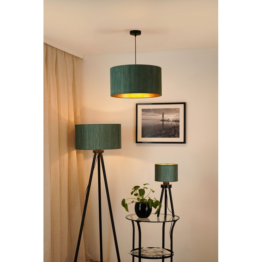 Brilagi - Stehleuchte BOSTON ROLLER 1xE27/15W/230V Stroh grün/golden