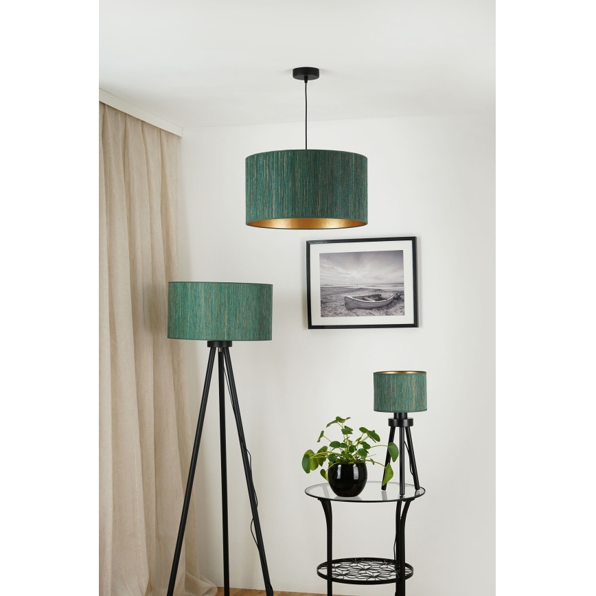 Brilagi - Stehleuchte BOSTON ROLLER 1xE27/15W/230V Stroh grün/golden