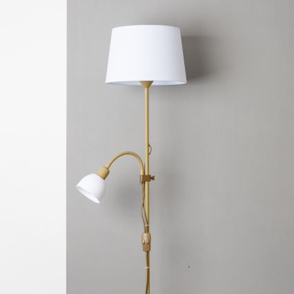 Brilagi - Stehleuchte CERIA 1xE27/100W/230V + 1xE14/25W gold/weiß