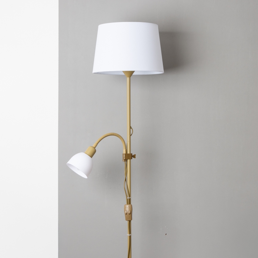 Brilagi - Stehleuchte CERIA 1xE27/100W/230V + 1xE14/25W gold/weiß