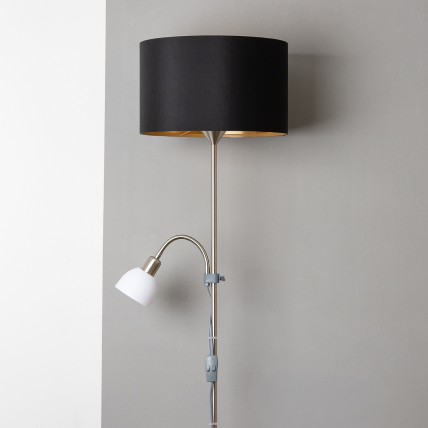 Brilagi - Stehleuchte CERIA 1xE27/100W/230V + 1xE14/25W mattchrom/schwarz