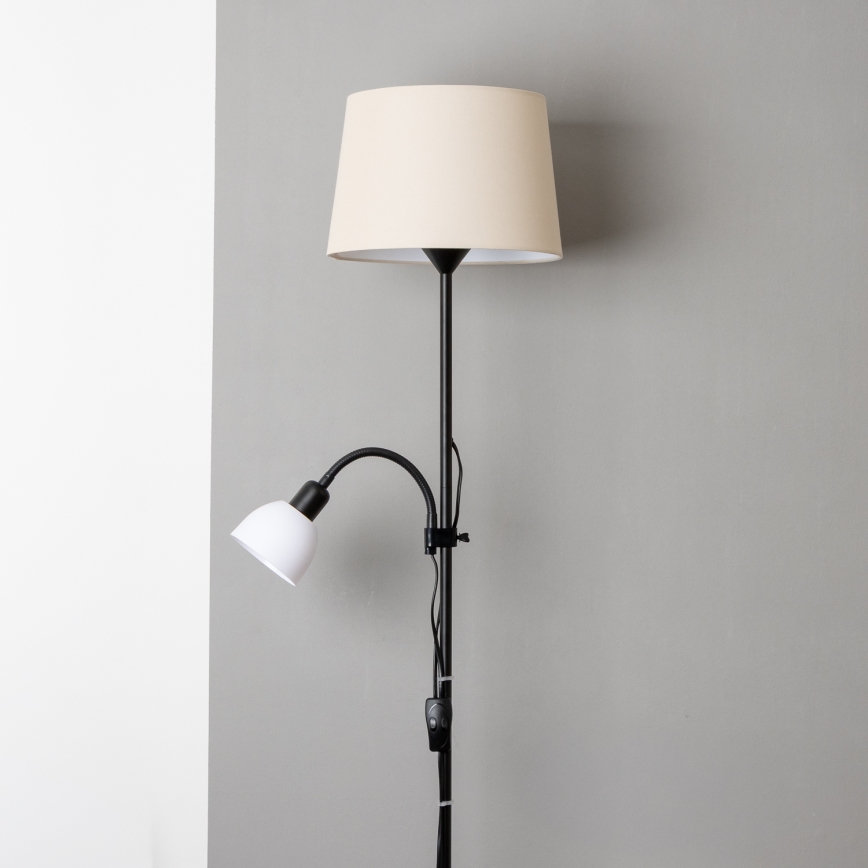 Brilagi - Stehleuchte CERIA 1xE27/100W/230V + 1xE14/25W schwarz/beige