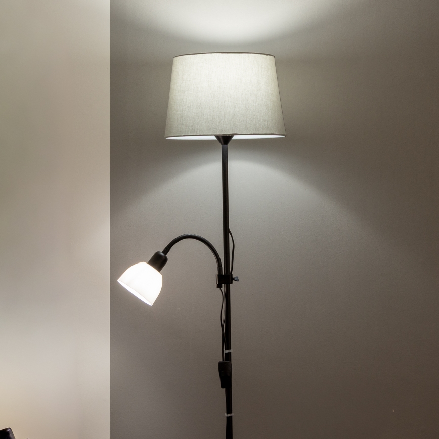 Brilagi - Stehleuchte CERIA 1xE27/100W/230V + 1xE14/25W schwarz/grau