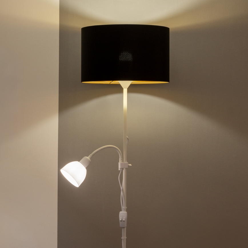 Brilagi - Stehleuchte CERIA 1xE27/100W/230V + 1xE14/25W weiß/schwarz