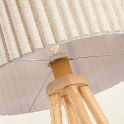 Brilagi - Stehleuchte NORDIC WAVE 1xE27/15W/230V Holz/Leinen