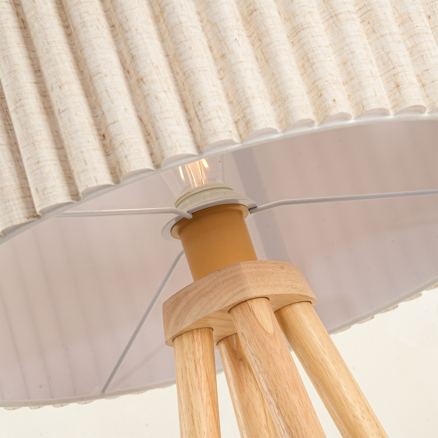 Brilagi - Stehleuchte NORDIC WAVE 1xE27/15W/230V Holz/Leinen