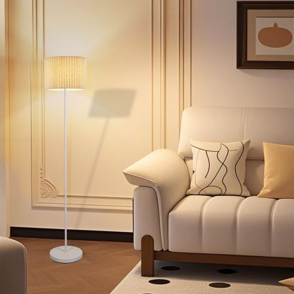 Brilagi - Stehleuchte NORDIC WAVE 1xE27/15W/230V Leinen/Weiß