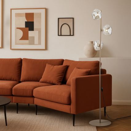 Brilagi - Stehleuchte VULCANO 3xG9/8W/230V beige/rauchbeige