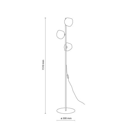 Brilagi - Stehleuchte VULCANO 3xG9/8W/230V beige/rauchbeige