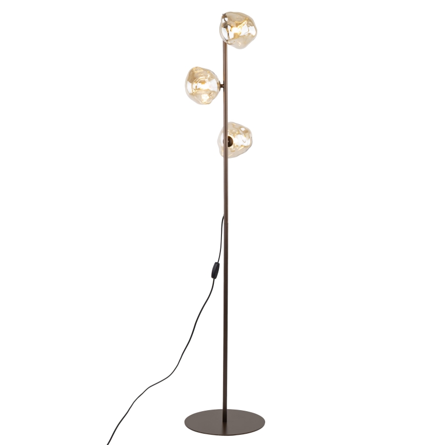 Brilagi - Stehleuchte VULCANO 3xG9/8W/230V bronzefarben/rauchiges Beige